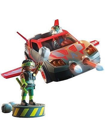 Playmobil 71832 véhicule multifonction de super-héros, super heroes, 70 pièces, dès 4 ans