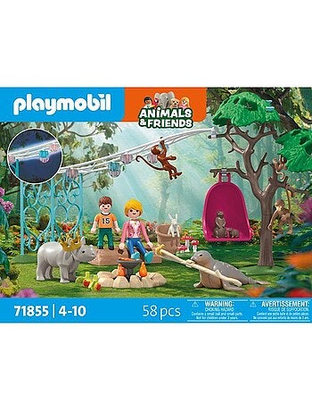 Playmobil 71855 fête d'anniversaire, animals & friends, 58 pièces, dès 4 ans