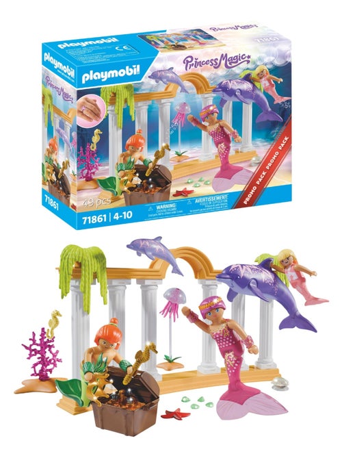 Playmobil 718611 - Princess Magic - Trésor des sirènes avec des dauphins- Jouets à partir de 4 Ans - Kiabi