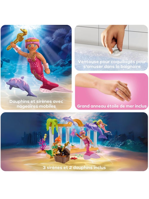 Playmobil 718611 - Princess Magic - Trésor des sirènes avec des dauphins- Jouets à partir de 4 Ans - Kiabi