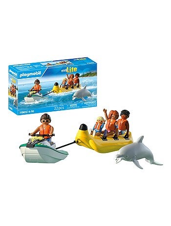 Playmobil 71905 - My Life - Scooter des mers et banane tractée - Jouet à partir de 4 ans