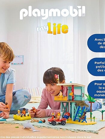 Playmobil 71905 - My Life - Scooter des mers et banane tractée - Jouet à partir de 4 ans