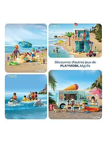 Playmobil 71905 - My Life - Scooter des mers et banane tractée - Jouet à partir de 4 ans