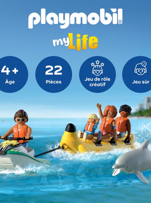 Playmobil 71905 - My Life - Scooter des mers et banane tractée - Jouet à partir de 4 ans - Kiabi