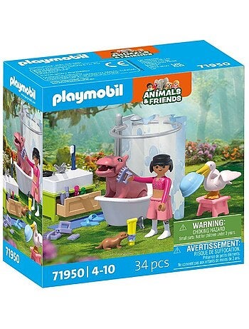 Playmobil 71950 l'heure du bain des animaux