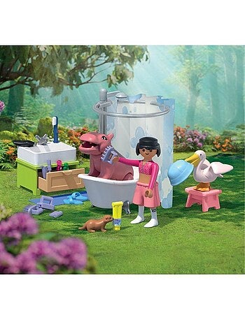 Playmobil 71950 l'heure du bain des animaux