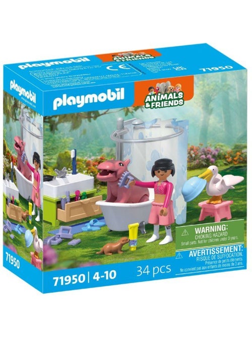 Playmobil 71950 l'heure du bain des animaux - Kiabi