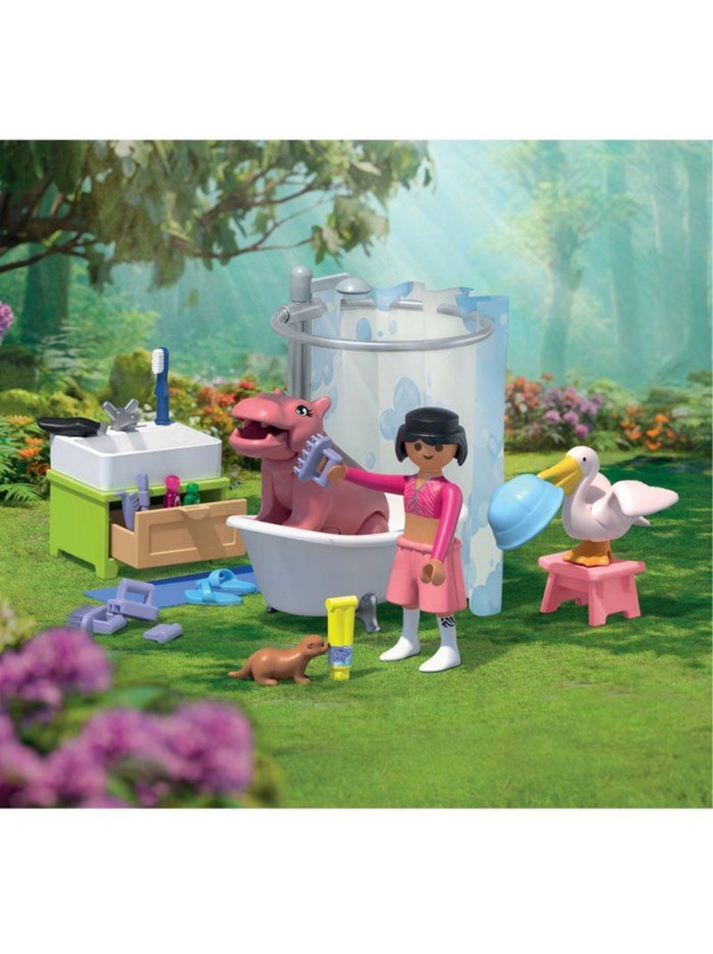 Playmobil 71950 l'heure du bain des animaux N/A - Kiabi