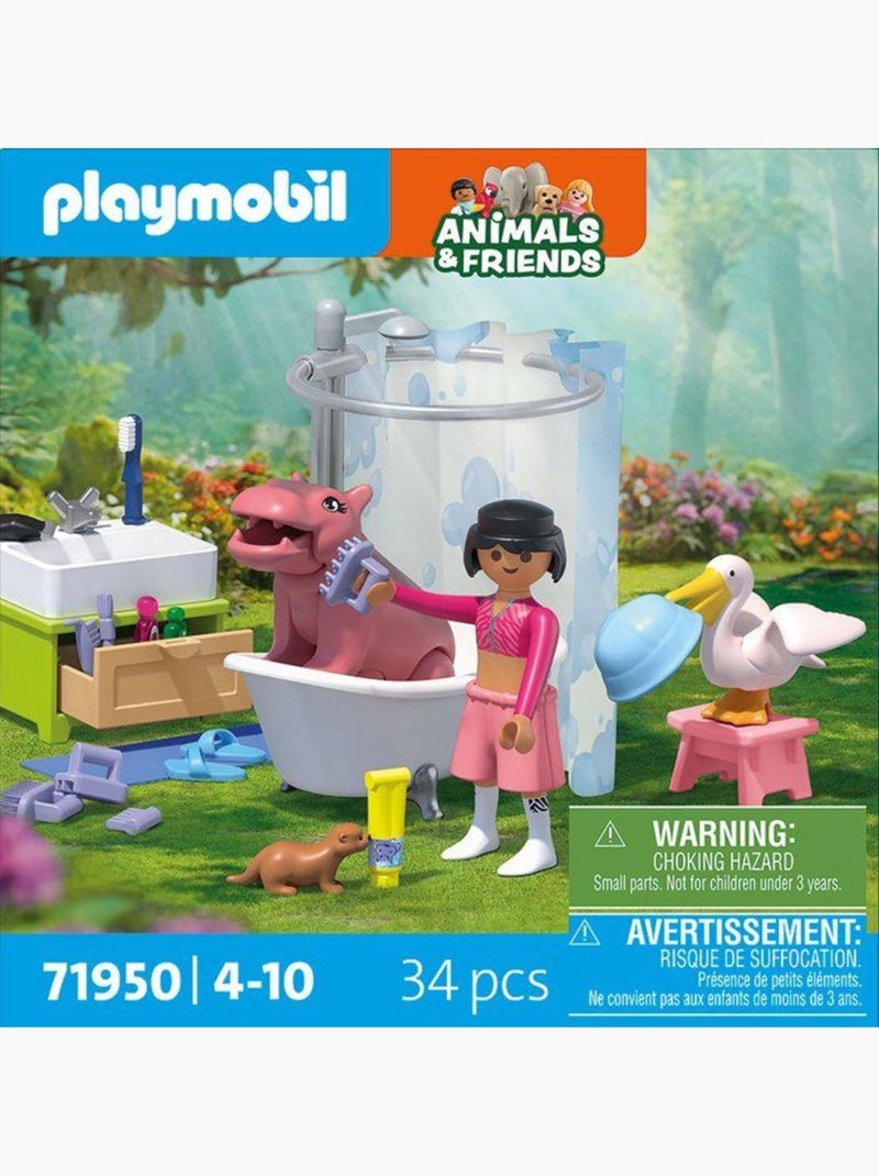 Playmobil 71950 l'heure du bain des animaux N/A - Kiabi