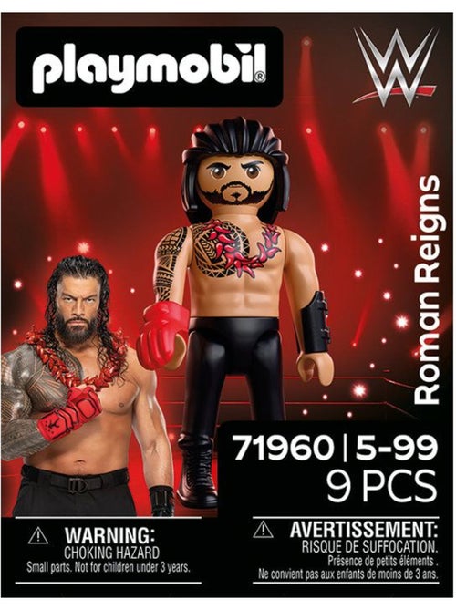 Playmobil 71960 wwe roman reigns, légende du catch à collectionner, 9 pièces, dès 5 ans - Kiabi