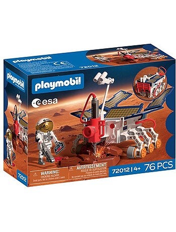 Playmobil 72012 rover d'exploration sur mars de l'esa, l'espace, 76 pièces, dès 4 ans