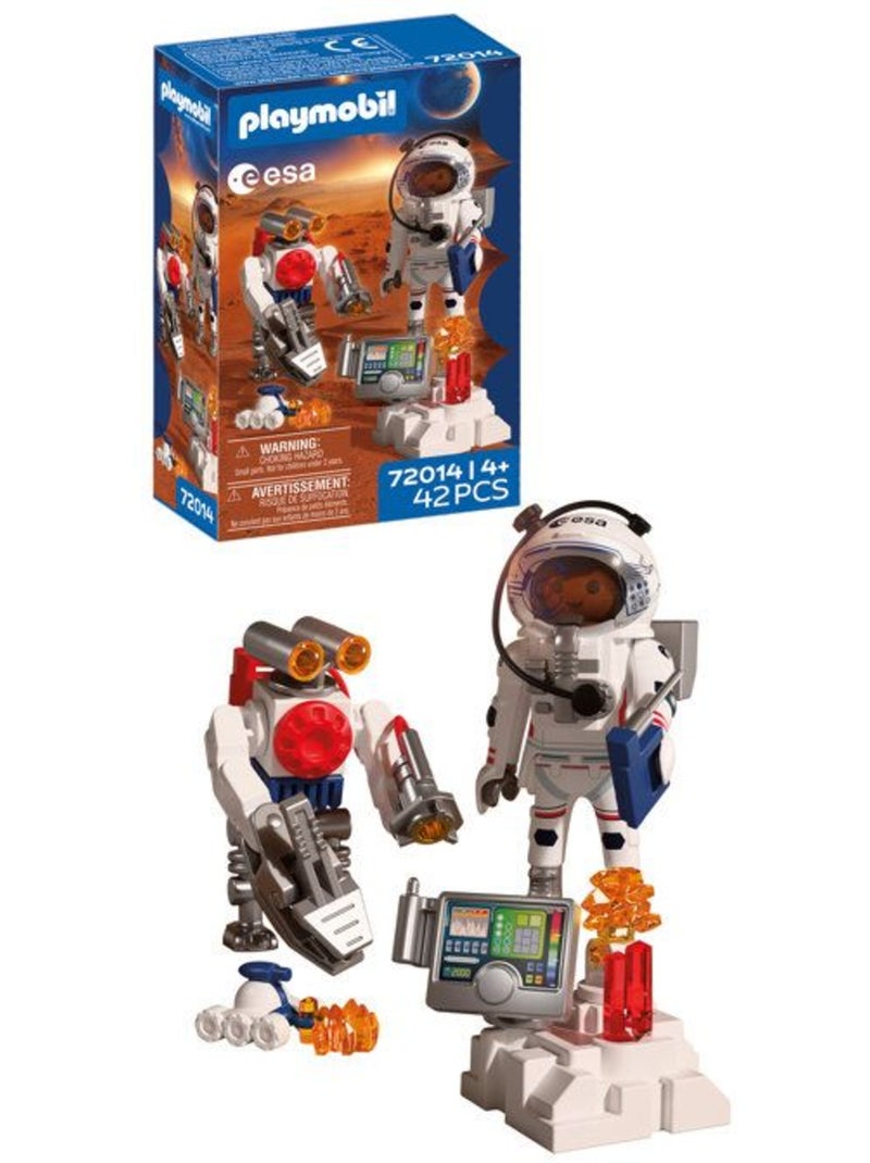 Playmobil 72014 astronaute de l'esa avec robot, l'espace, 42 pièces, dès 4 ans N/A - Kiabi