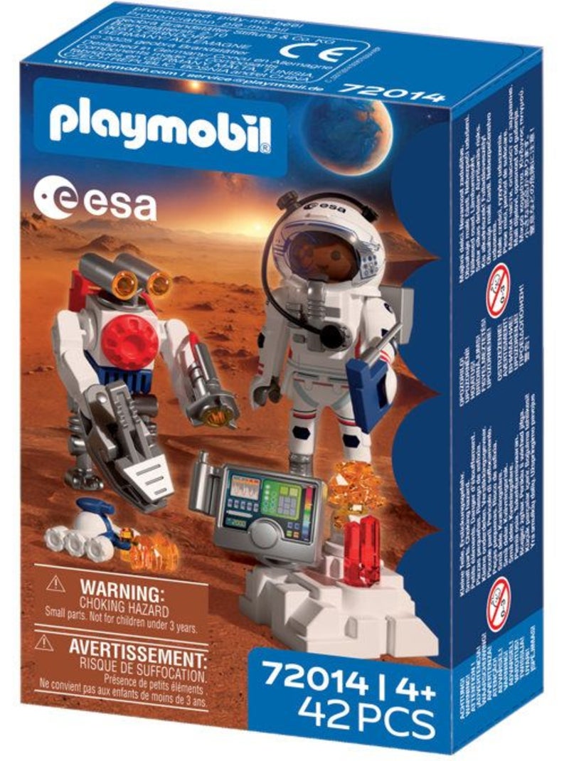 Playmobil 72014 astronaute de l'esa avec robot, l'espace, 42 pièces, dès 4 ans N/A - Kiabi