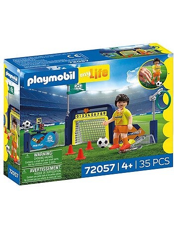 Playmobil 72057 entraînement cage de football, my life sport & action, 35 pièces, dès 4 ans