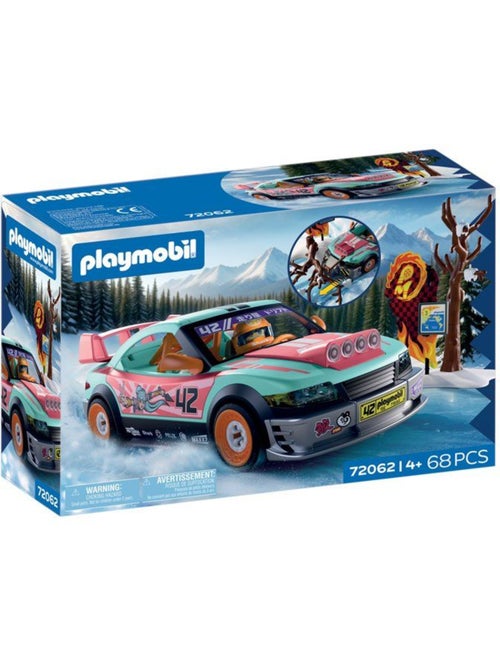 Playmobil 72062 voiture de rallye, véhicule de course, 68 pièces, dès 4 ans - Kiabi