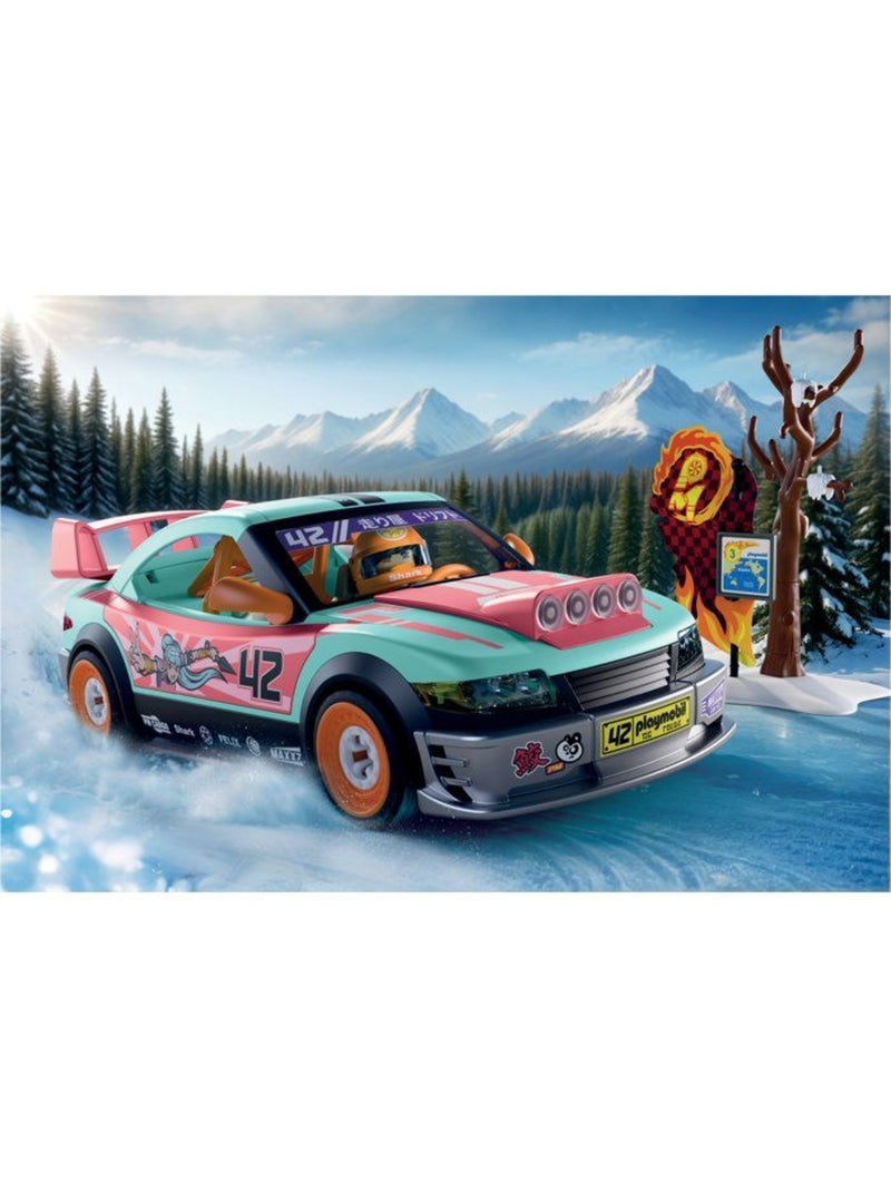Playmobil 72062 voiture de rallye, véhicule de course, 68 pièces, dès 4 ans N/A - Kiabi