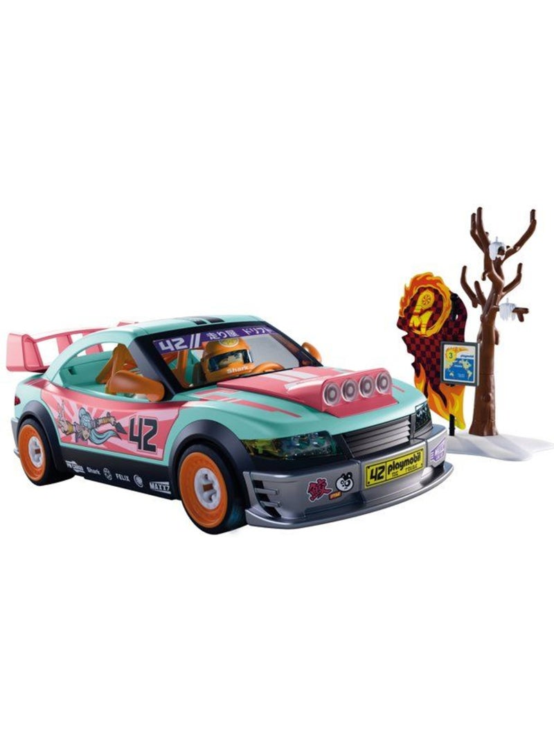 Playmobil 72062 voiture de rallye, véhicule de course, 68 pièces, dès 4 ans N/A - Kiabi