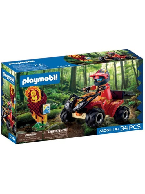 Playmobil 72064 quad tout-terrain, véhicule de course, 34 pièces, dès 4 ans - Kiabi