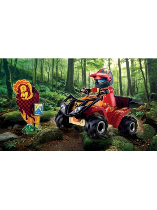 Playmobil 72064 quad tout-terrain, véhicule de course, 34 pièces, dès 4 ans - Kiabi