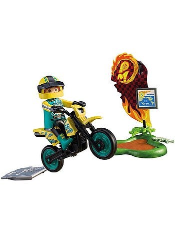 Playmobil 72065 motocross, véhicule de course, 21 pièces, rider & accessoires, dès 4 ans
