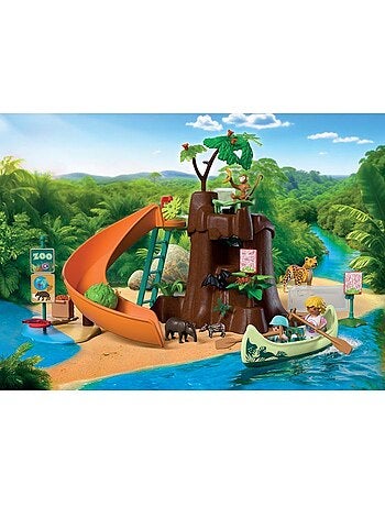Playmobil 72071 zoo : au cœur de la jungle, univers miniature, 86 pièces, dès 4 ans