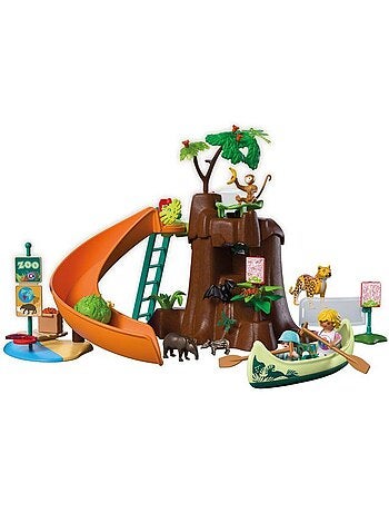 Playmobil 72071 zoo : au cœur de la jungle, univers miniature, 86 pièces, dès 4 ans