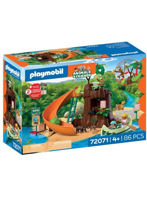 Playmobil 72071 zoo : au cœur de la jungle, univers miniature, 86 pièces, dès 4 ans - Kiabi