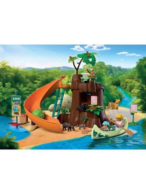 Playmobil 72071 zoo : au cœur de la jungle, univers miniature, 86 pièces, dès 4 ans - Kiabi