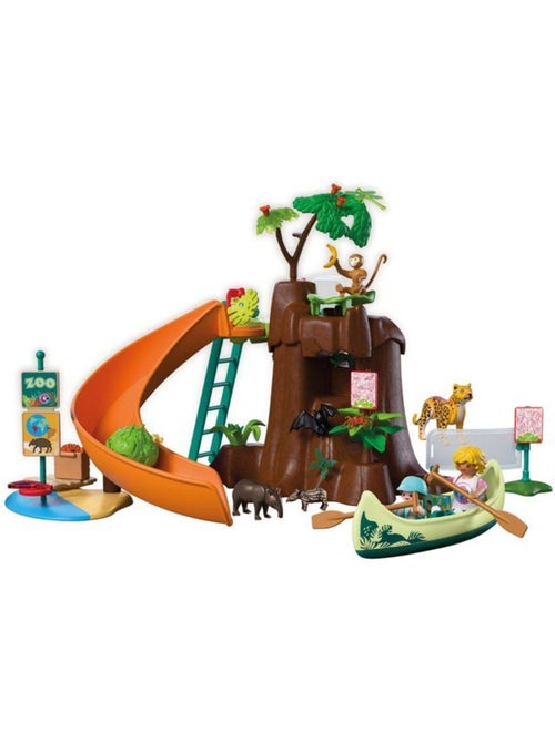 Playmobil 72071 zoo : au cœur de la jungle, univers miniature, 86 pièces, dès 4 ans - Kiabi