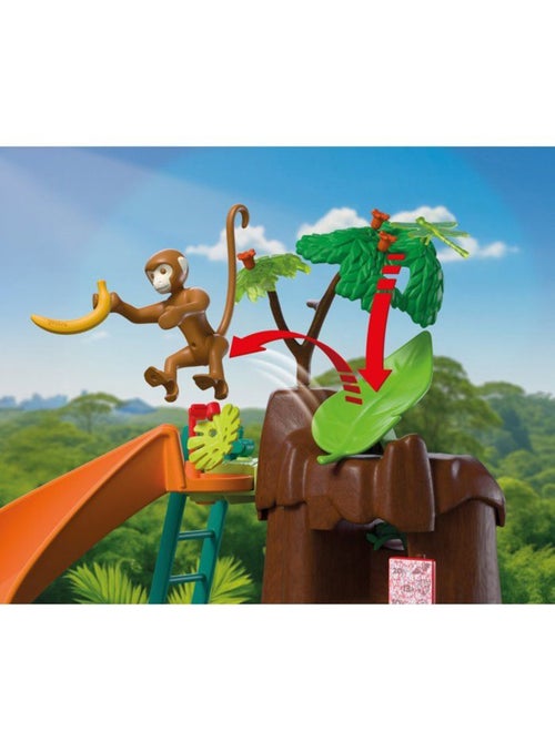 Playmobil 72071 zoo : au cœur de la jungle, univers miniature, 86 pièces, dès 4 ans - Kiabi