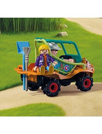 Playmobil 72072 zoo : gardien de zoo et véhicule, animals & friends, 62 pièces, dès 4 ans