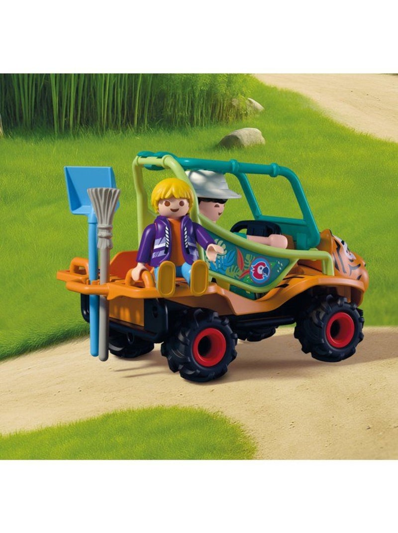 Playmobil 72072 zoo : gardien de zoo et véhicule N/A - Kiabi