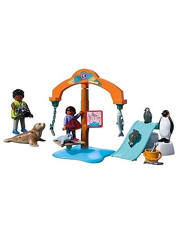 Playmobil 72073 zoo : à la découverte de la banquise, univers miniature, 36 pièces, dès 4 ans