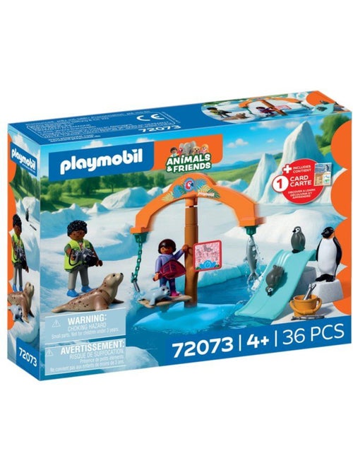 Playmobil 72073 zoo : à la découverte de la banquise, univers miniature, 36 pièces, dès 4 ans - Kiabi