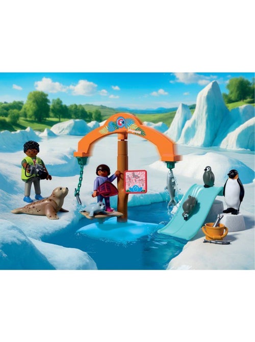 Playmobil 72073 zoo : à la découverte de la banquise, univers miniature, 36 pièces, dès 4 ans - Kiabi