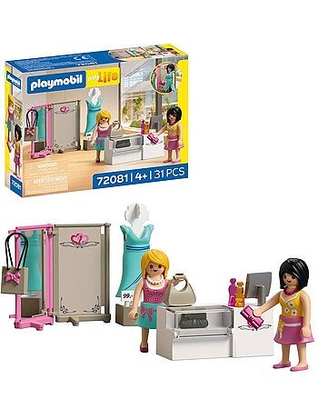 Playmobil 72081 boutique de mode, my life le shopping, 76 pièces, dès 4 ans