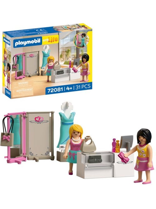 Playmobil 72081 boutique de mode, my life le shopping, 76 pièces, dès 4 ans - Kiabi