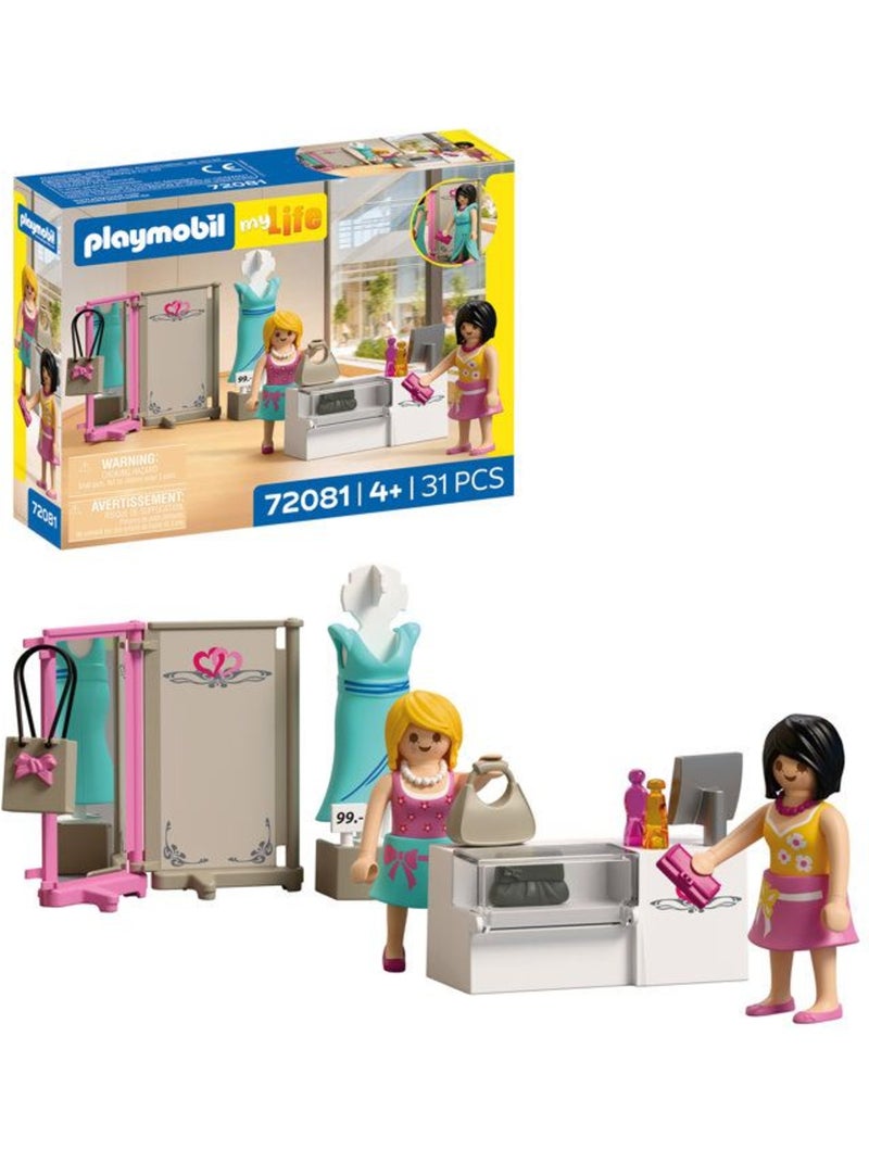 Playmobil 72081 boutique de mode, my life le shopping, 76 pièces, dès 4 ans N/A - Kiabi
