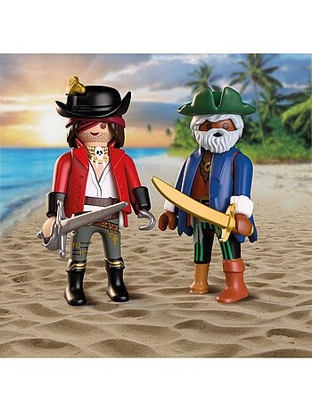 Playmobil 72100 œuf 2en1 : l'île aux pirates, les pirates, 34 pièces, cadeau à pâques, dès 4 ans