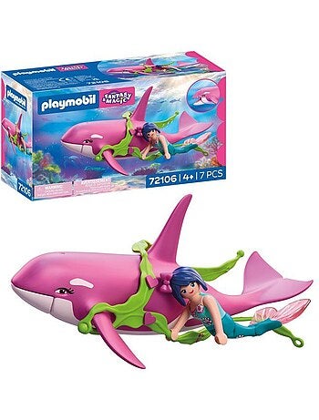 Playmobil 72106 orque et sirène, les sirènes fantasy & magic, 7 pièces, dès 4 ans