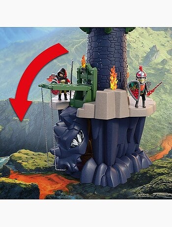 Playmobil 72113 tour des chevaliers du dragon, adventure les chevaliers, 70 pièces, dès 4 ans