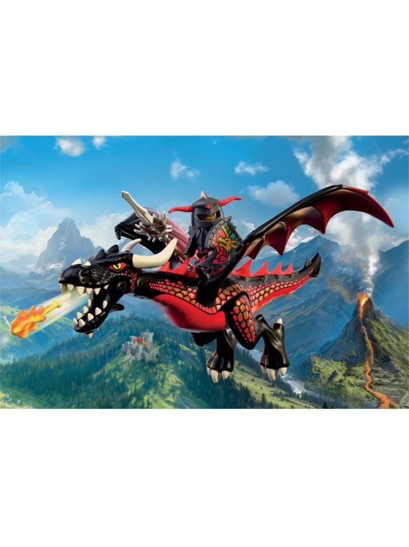 Playmobil 72114 dragon noir & chevalier, adventure les chevaliers, 18 pièces, dès 4 ans N/A - Kiabi