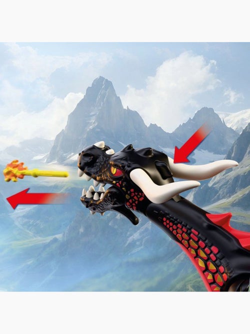 Playmobil 72114 dragon noir & chevalier, adventure les chevaliers, 18 pièces, dès 4 ans - Kiabi