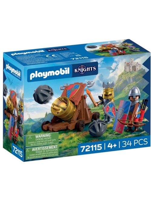 Playmobil 72115 canon des chevaliers du lion, adventure les chevaliers, 34 pièces, dès 4 ans - Kiabi