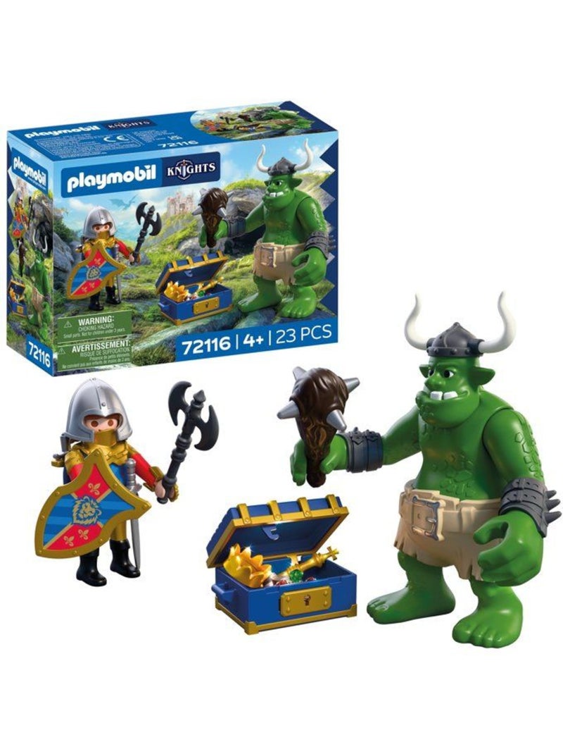 Playmobil 72116 troll et trésor chevaliers du lion, adventure les chevaliers, 23 pièces, dès 4 ans N/A - Kiabi