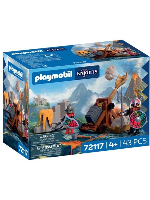 Playmobil 72117 catapulte des chevaliers du dragon, adventure les chevaliers, 43 pièces, dès 4 ans - Kiabi