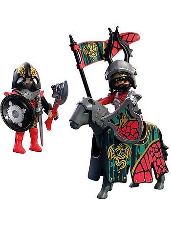 Playmobil 72118 chef des chevaliers du dragon, adventure les chevaliers, 25 pièces, dès 4 ans