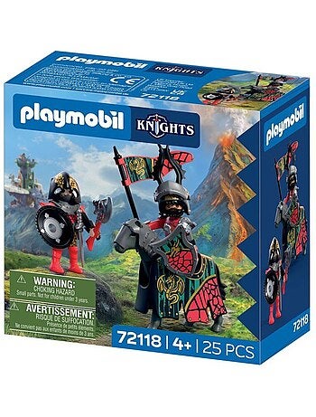 Playmobil 72118 chef des chevaliers du dragon, adventure les chevaliers, 25 pièces, dès 4 ans