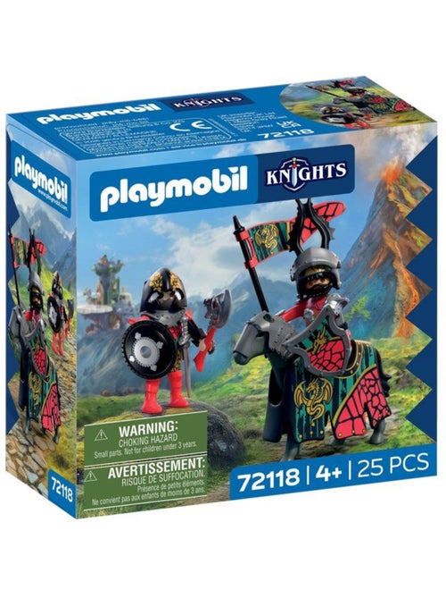 Playmobil 72118 chef des chevaliers du dragon, adventure les chevaliers, 25 pièces, dès 4 ans - Kiabi