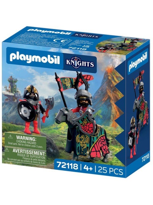 Playmobil 72118 chef des chevaliers du dragon, adventure les chevaliers, 25 pièces, dès 4 ans - Kiabi